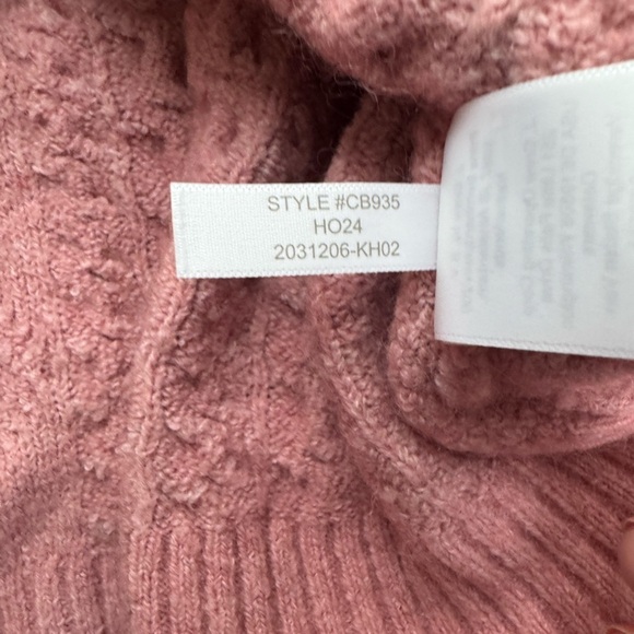 J.Crew‎ Cable-knit Rollneck Wool Blend Sweater Supersoft Yarn Dusty Rose Pink L - Picture 16 of 16
